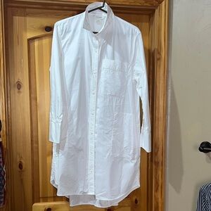 Club Monaco relaxed shirt dress-white-xl-new